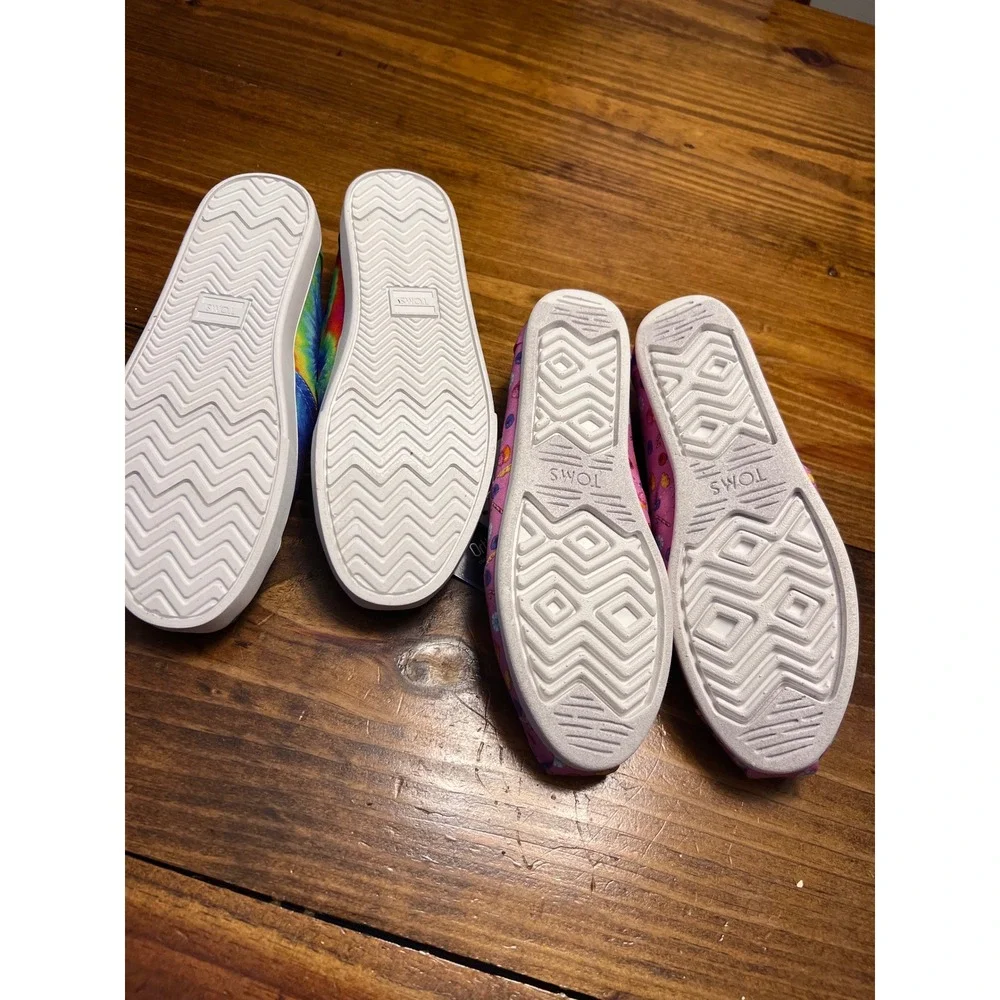 TOMS Alpargata Shoes Womens 7.5 Pink Candy Land & Tie Dye Set of 2 NEW